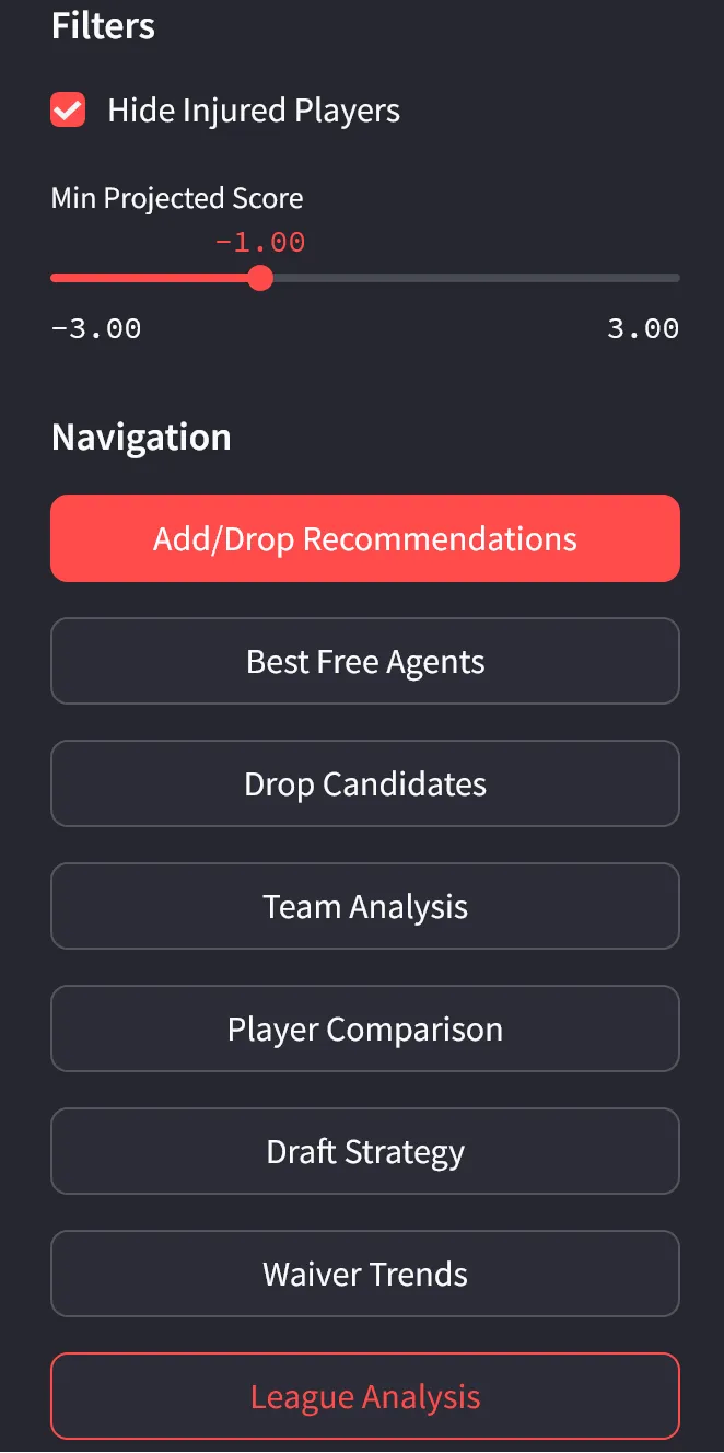 screenshot: Main dashboard with navigation and metrics
